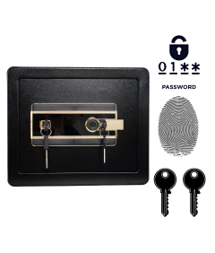 Pancerny Domowy Sejf Biometryczny Na Odcisk Palca 30x36x30 cm Czarny