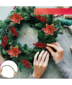 Ozdoby Choinkowe Dekoracje Świąteczne Czerwone na Boże Narodzenie 22 Sztuki