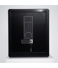 Pancerny Domowy Sejf z Zamkiem Elektronicznym i Kluczem 45x38x30 cm Czarny