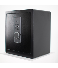 Pancerny Domowy Sejf Biometryczny Na Odcisk Palca 45x38x30 cm Czarny