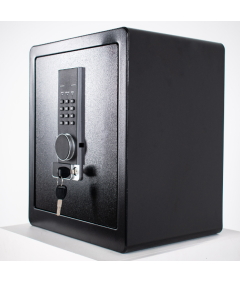 Pancerny Domowy Sejf z Zamkiem Elektronicznym i Kluczem 45x38x30 cm Czarny