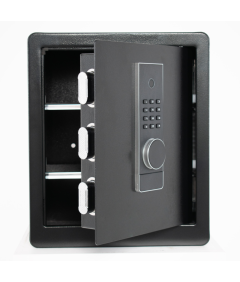 Pancerny Domowy Sejf Biometryczny Na Odcisk Palca 45x38x30 cm Czarny