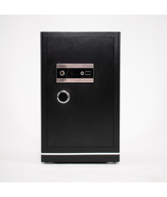 Pancerny Domowy Sejf z Zamkiem Elektronicznym i Kluczem 80x48x43 cm Czarny