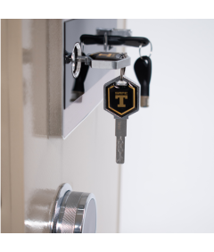 Pancerny Domowy Sejf z Zamkiem Elektronicznym i Kluczem 80x48x43 cm Beżowy