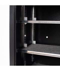 Pancerny Domowy Sejf Biometryczny Na Odcisk Palca 45x38x30 cm Czarny