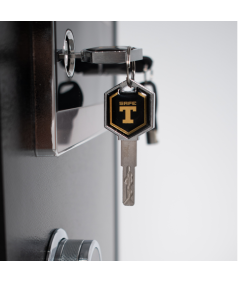 Pancerny Domowy Sejf z Zamkiem Elektronicznym i Kluczem 80x48x43 cm Czarny