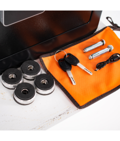 Pancerny Domowy Sejf Biometryczny Na Odcisk Palca 45x38x30 cm Czarny