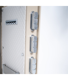 Pancerny Domowy Sejf z Zamkiem Elektronicznym i Kluczem 80x48x43 cm Beżowy