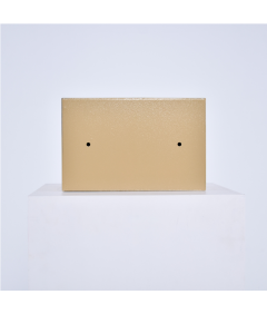 Pancerny Domowy Sejf z Zamkiem Elektronicznym i Kluczem 20x31x20 cm Złoty