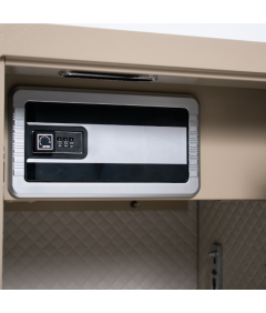 Pancerny Domowy Sejf z Zamkiem Elektronicznym i Kluczem 80x48x43 cm Beżowy