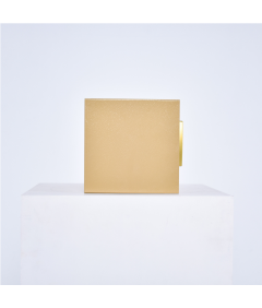 Pancerny Domowy Sejf z Zamkiem Elektronicznym i Kluczem 20x31x20 cm Złoty