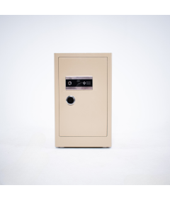 Pancerny Domowy Sejf z Zamkiem Elektronicznym i Kluczem 80x48x43 cm Beżowy