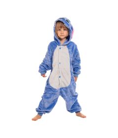 Piżama Dla Dzieci Dziecięca Kigurumi Onesie Kostium Stich Niebieski