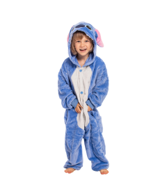 Piżama Dla Dzieci Dziecięca Kigurumi Onesie Kostium Stich Niebieski