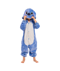 Piżama Dla Dzieci Dziecięca Kigurumi Onesie Kostium Stich Niebieski