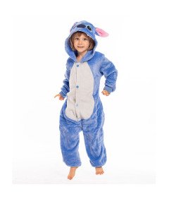 Piżama Dla Dzieci Dziecięca Kigurumi Onesie Kostium Stich Niebieski