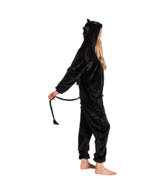 Piżama Damska Kombinezon Kigurumi Onesie Smok Szczerbatek Czarny