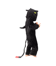 Piżama Dla Dzieci Dziecięca Kigurumi Onesie Smok Szczerbatek Czarny