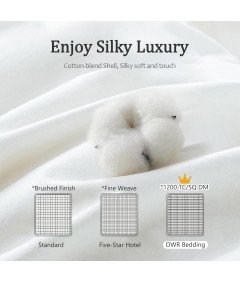 Kołdra Puchowa 200x200 cm Letnia Lekka z Puchu Gęsiego i Pierza Biała