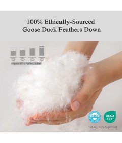 Kołdra Puchowa Letnia 135x200cm Lekka z Puchu Gęsiego i Pierza Biała