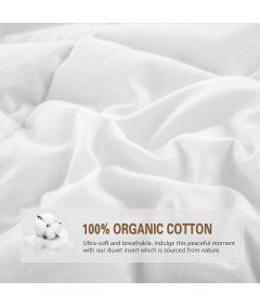 Kołdra puchowa 220x240 zimowa puch gęsi i pierze bawełna organiczna pikowana ciepła certyfikat Oeko-TEX