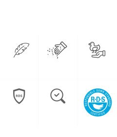 Kołdra Puchowa dla Alergików Zimowa Ciepła Bawełniana Biała 155 x 220 cm