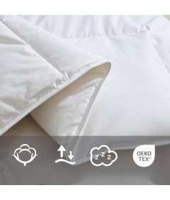 Kołdra Puchowa dla Alergików Zimowa Ciepła Bawełniana Biała 155 x 220 cm