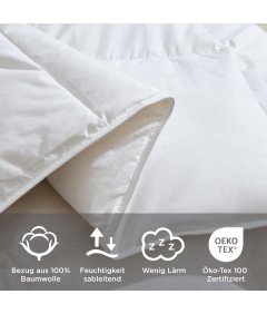 Kołdra Puchowa Zimowa 135x200 cm dla Alergików Biała Zestaw 2 Sztuki