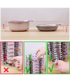 Stojak na Kapsułki Tassimo do Kawy Podajnik Uchwyt Obrotowy 360° Srebrny