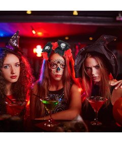 TECHEEL Opaska na Halloween, Tatuaże na Twarz, Kostium na Halloween