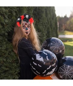 TECHEEL Opaska na Halloween, Tatuaże na Twarz, Kostium na Halloween
