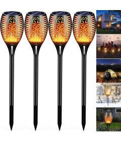 JONWALL Solarna lampa płomieniowa- zestaw 4 sztuk