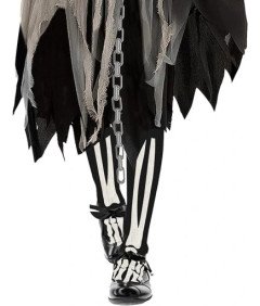 Kostium Ponurego Żniwiarza z Kosą i Łańcuchem na Halloween Rozmiar S