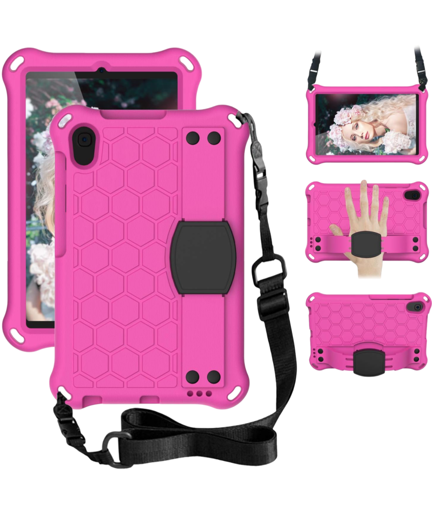 Etui Ochronne do iPad Mini 6 Silikonowe Uchwyt Pasek Różowe