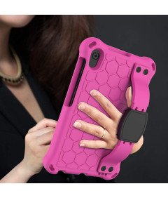 Etui Ochronne do iPad Mini 6 Silikonowe Uchwyt Pasek Różowe