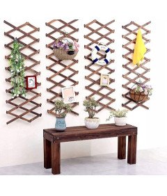 Drewniana Krata Ogrodowa dla Roślin Pnących Pergola 180x33cm Płot do Pnączy