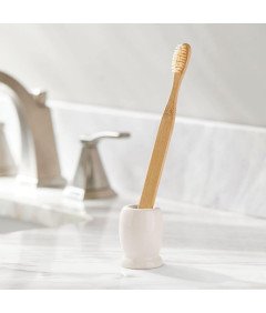 Ceramiczny Stojak na Szczoteczki do Zębów Eleganckie Kremowe 4 Sztuki