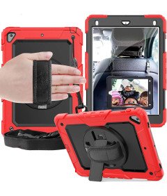 Etui do iPad Air 3/Pro 10.5" z Podstawką i Paskiem na Ramię Czerwone