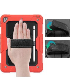 Etui do iPad Air 3/Pro 10.5" z Podstawką i Paskiem na Ramię Czerwone