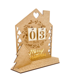 Domek Kalendarz Adwentowy Bożonarodzeniowy DIY Drewniany Dekoracja