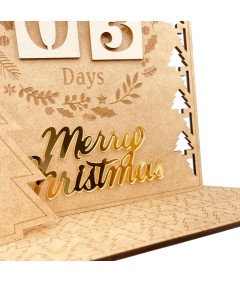 Domek Kalendarz Adwentowy Bożonarodzeniowy DIY Drewniany Dekoracja