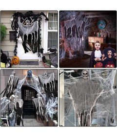 ZDQC Noč čarovnic Viseča dekoracija žanjice s pajčevino in pajki