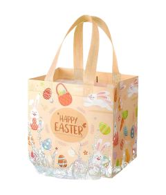 Torebki Prezentowe Wielkanocne Materiałowe 6 Wzorów 12 szt 20 x 15 x 21 cm