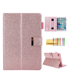 Etui Ochronne do iPad Mini 6 2021 Zamykane Portfel Brokatowe Różowe