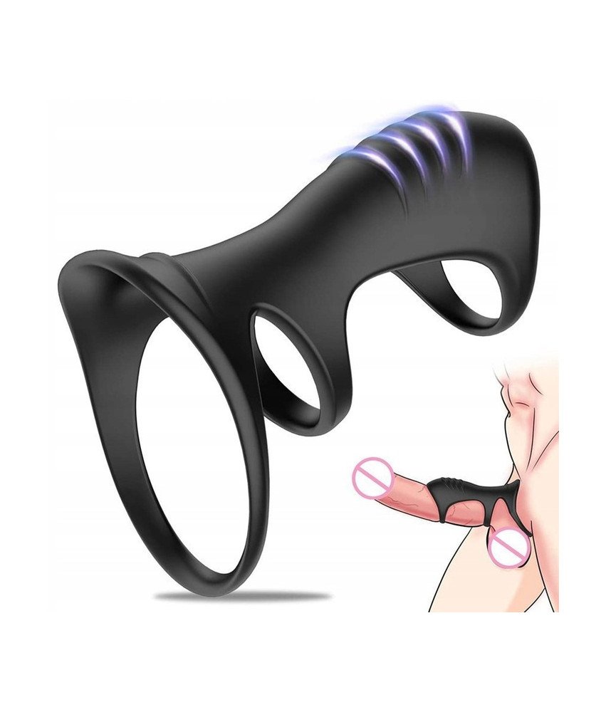 Pierścień na Penisa Erekcyjny Wzmacniający Wzwód Potrójny Silikonowy