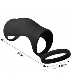 Pierścień na Penisa Erekcyjny Wzmacniający Wzwód Potrójny Silikonowy