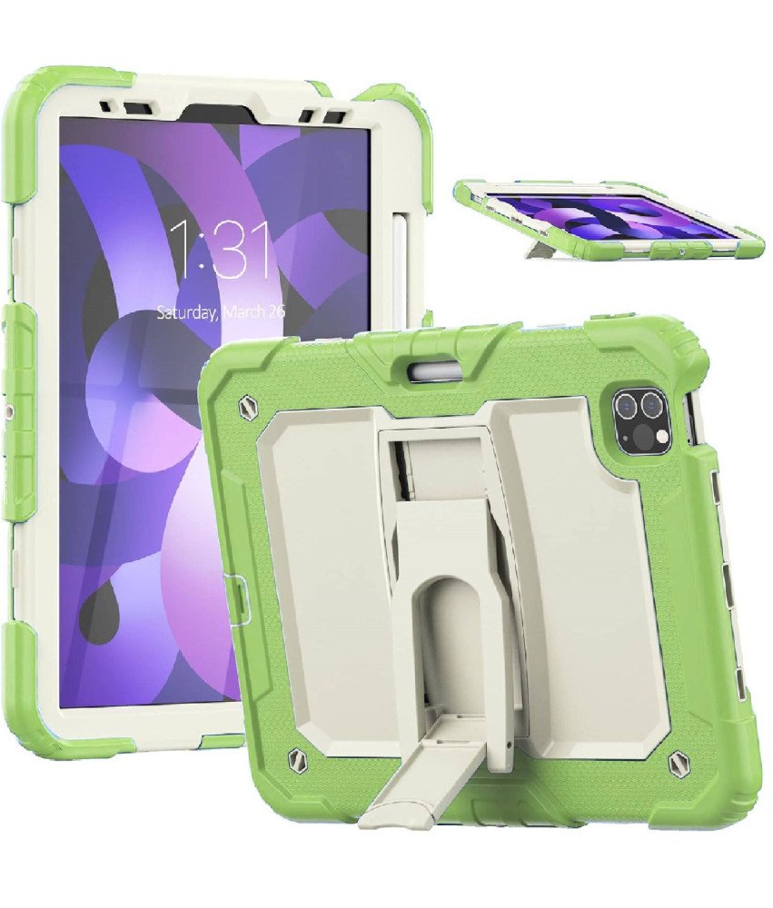 Etui do iPad Air 4/5 10.9” Pro 11 z Podstawką Paskiem na Ramię Zielone