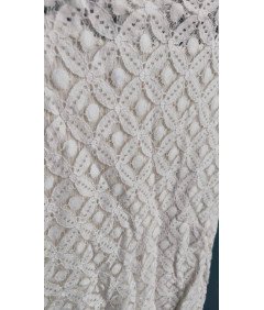 NEXT Koronkowa Sukienka na Krótki Rękaw Przewiewna Biała 36 EU