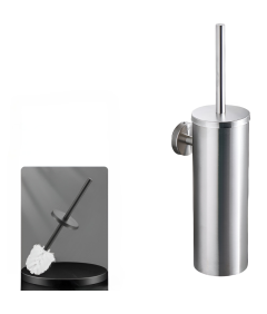 Wisząca Szczotka Do WC Łazienki Toalety Uchwyt Bez Wiercenia Na Ścianie Srebrny Mat