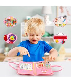 MYDOVA Ustvarjalna torbica 8 v 1 roza Montessori za otroke 3+